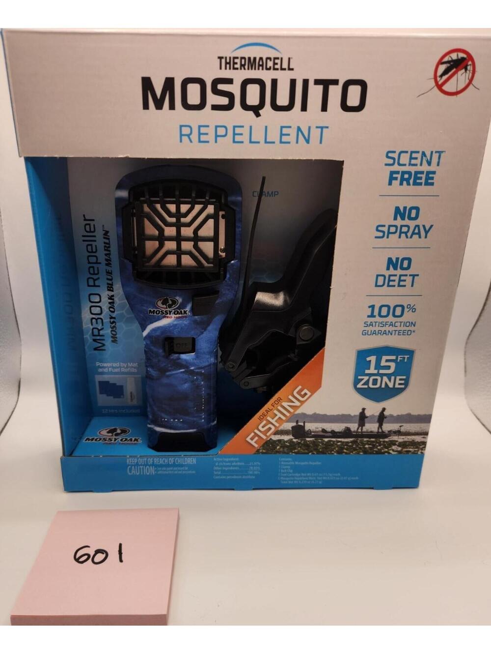 Thermacell MR300 Repeller Mossy Oak Blue Marlin Scent Free Outdoor Mosquito